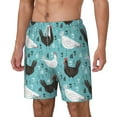 thumbnail image 2 of Balery Lovely Roosters Mens Swim Trunks Swim Shorts for Men Quick Dry Inseam Beach Shorts with Compression Liner Pocket-Large, 2 of 9