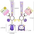 thumbnail image 3 of Keychain for Women Star-Moon Rabbit Key Ring Demon Rabbit Charm Bag Accessory Lovers Best Friend Gift, 3 of 5