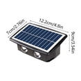 thumbnail image 4 of AuroraX Solar Powered Wall Light Outdoor Solar Lights for Yard Decorative Double Head Color Changing Dusk to Dawn Waterproof Outdoor Wall Lighting White, 4 of 6