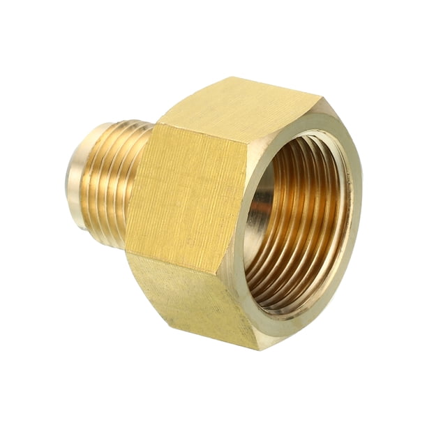 Adaptador de conector de flare Uxcell SAE 45 grados de latón, accesorio de tubo de flare 3/4 pulgadas hembra flare x 1/2 pulgadas macho flare 1 pcs
