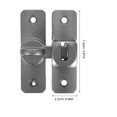 thumbnail image 2 of KONTONTY 1 Set Window Door Lock Grey Aluminium 90 Degree Latch for Business Owners, 2 of 6