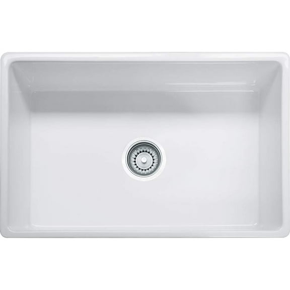 Franke FHK710-30 White Fireclay 30-1/8in Rectangle Single Bowl Sink