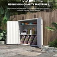 thumbnail image 6 of Horti Cubic Resin Storage Cabinet with Doors and 1 Shelf, Indoor & Outdoor Deck Box Waterproof (Cream White), 6 of 8