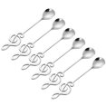 thumbnail image 1 of Music Note Spoons Stainless Steel Creative Cute Teaspoons Musical Notation Shaped Cute Kitchen Utensil Spoon Set, 1 of 6