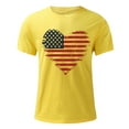 thumbnail image 4 of GERsome Mens American Flag Patriotic T-Shirt 4th of July Crewneck Short Sleeve Summer Loose Fit Tops USA Flag Stars Stripes Heart Graphic Tee M-3XL, 4 of 5