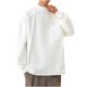 thumbnail image 2 of pstuiky manga larga para hombre, Blusas y camisas casuales de cuello redondo y manga larga de color liso para hombre salir tops xxl, 2 of 5