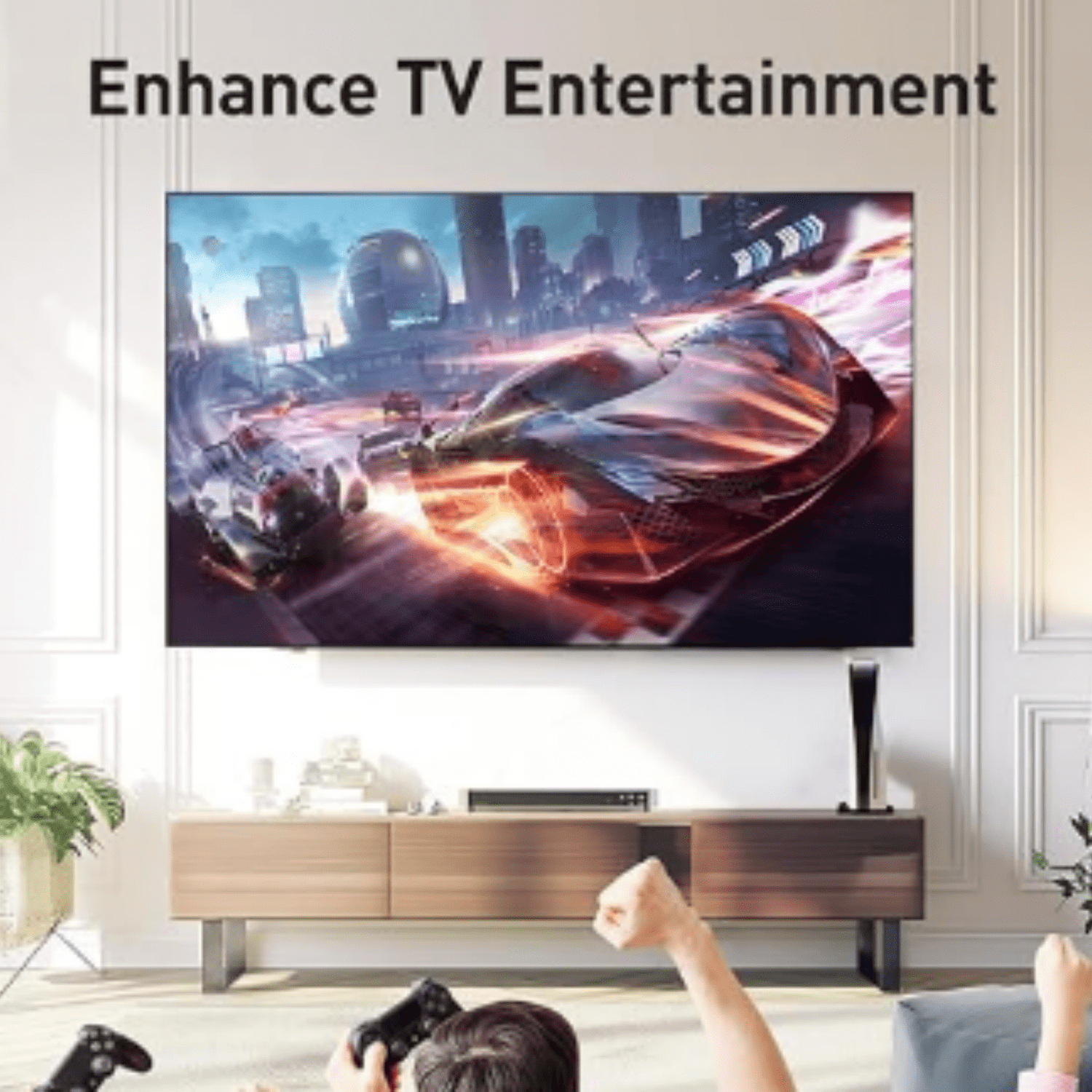 Full Motion TV Wall Mount for Most 37-82 inch TVs up to 132 lbs, TV Mount with Dual Articulating Arms with Tilt and Extension, Fits 12" 16" Studs, Max VESA 600x400mm