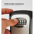 thumbnail image 3 of Iron Lock® Key Lock Box Wall Mount – Medium Waterproof Heavy-Duty Metal Safe with 4-Digit Combination for Outdoor Access, Home Entry, Office Security, Rentals & Airbnb Use (Grey, Medium), 3 of 10