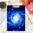 thumbnail image 4 of FMSHPON Blue Galaxy Space Clipboard Hardboard Wood Nursing Clip Board and Pull for Standard A4 Letter 13x9 inches, 4 of 5