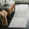 thumbnail image 2 of SAFAVIEH Hanna Trinity Striped Runner Rug, Ivory/Light Grey, 2' x 8', 2 of 8