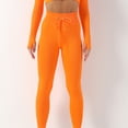 thumbnail image 4 of Conjunto de yoga para mujer Traje deportivo sin costuras transpirable Artículos deportivos (L Naranja) Ehuebsd Para Estrenar, 4 of 8