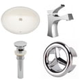 thumbnail image 1 of 19.5-in. W CUPC Oval Bathroom Undermount Sink Set In Biscuit - Chrome Hardware - Overflow Drain Incl. AI-25998, 1 of 9