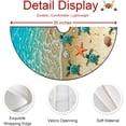 thumbnail image 3 of Sea Turtle Summer Tree Skirt Beach Xmas Tree Mat Starfish Conch Shell Farmhouse Rustic Party Home Decoration Holiday Indoor Outdoor Ornaments 36 Inches, 3 of 6