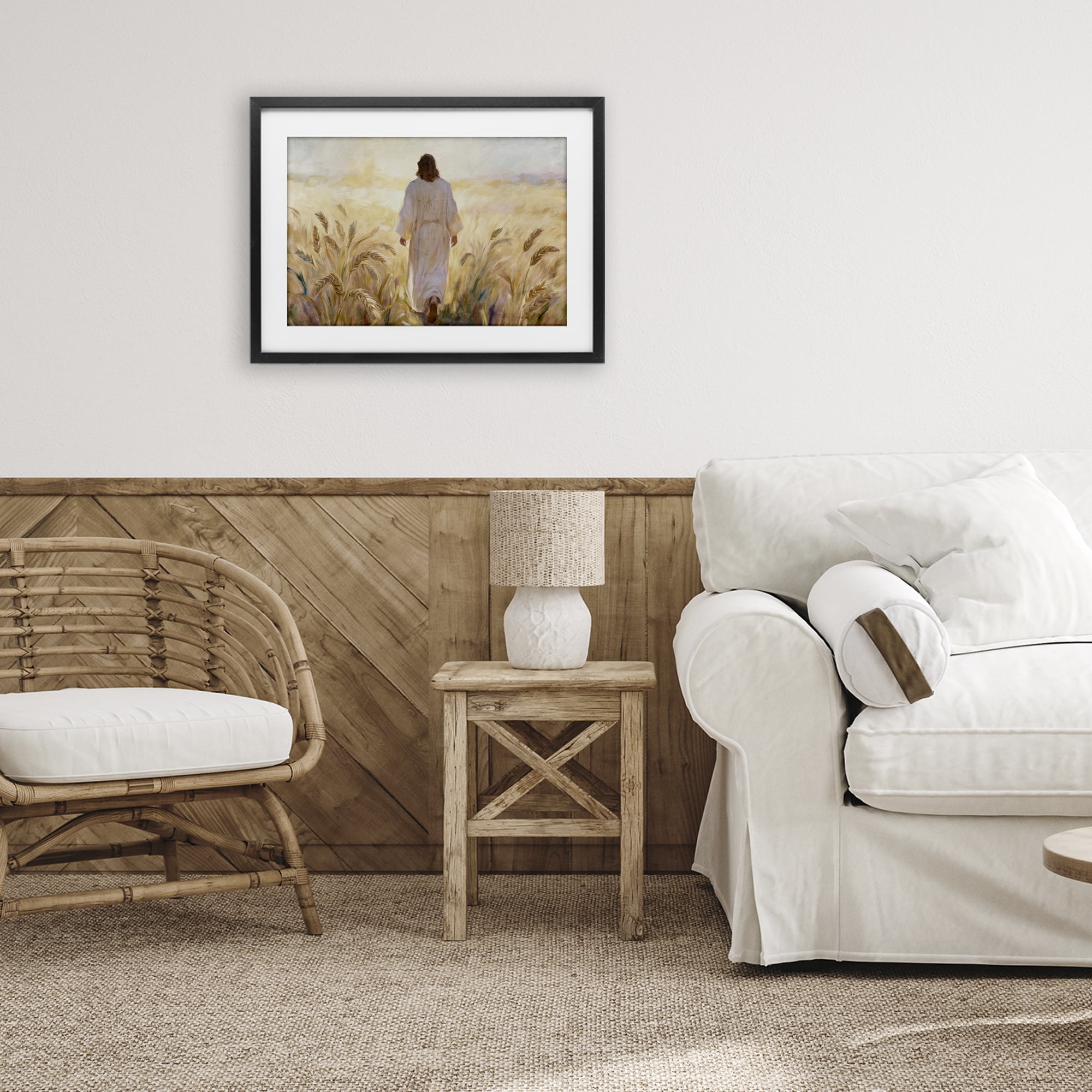 Stupell Industries In His Steps Walking Faithfully Black Framed Print Under Glass, design by Kim Allen