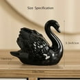 thumbnail image 4 of 2 Pieces White Black-Swan Sculpture Decor, Elegant Ceramic Swan Couple Figurine Statue for Home Office Decor, 4 of 6