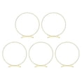 thumbnail image 1 of 5 Piezas de Centro de Mesa de Floral de Base Curva de Metal para Mesa, Anillos de de Oro de Metal con Soportes para Decoraciones de Mesa, 1 of 5