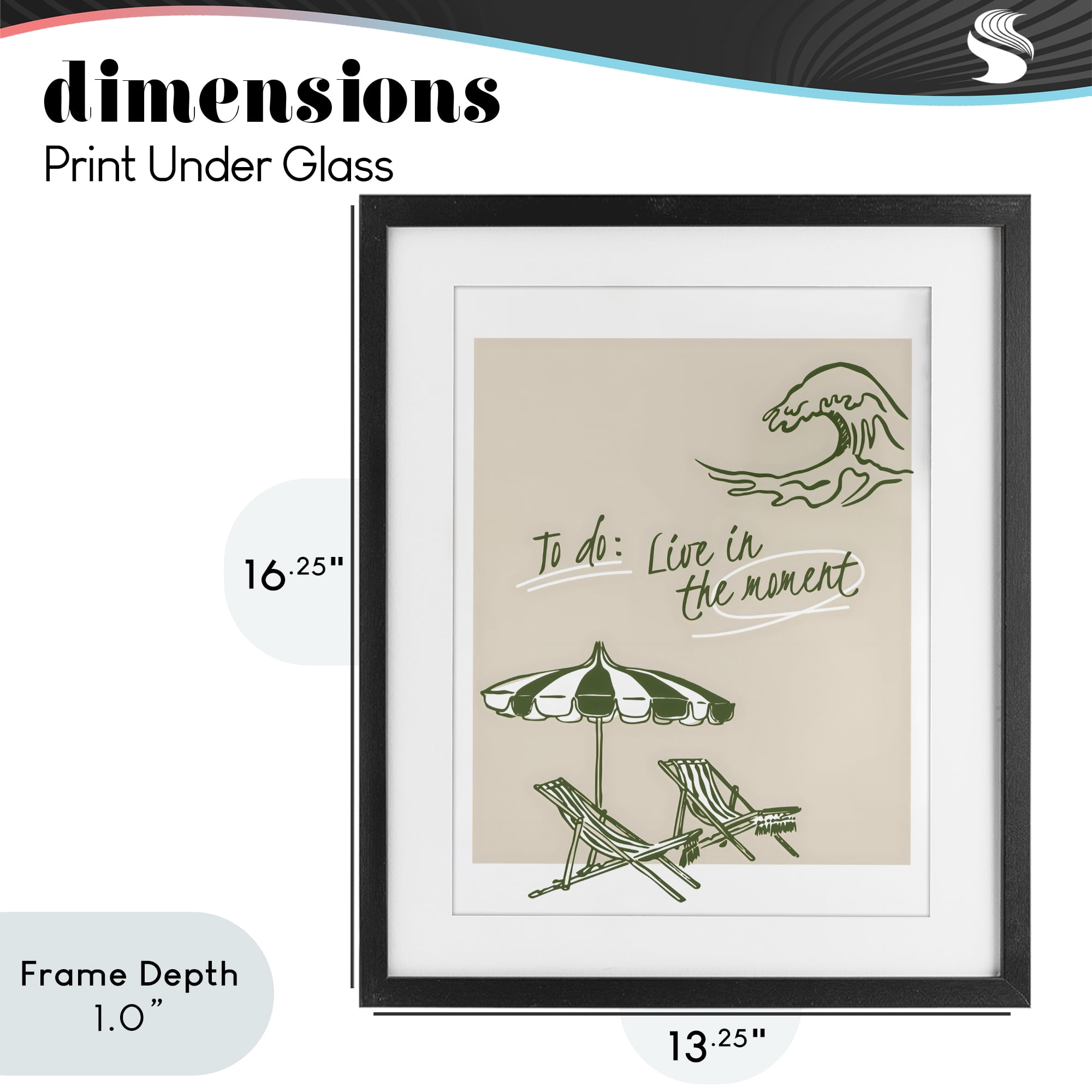 Stupell Industries To Do: Live In The Moment Black Framed Print Under Glass, design by The Prints Vibe