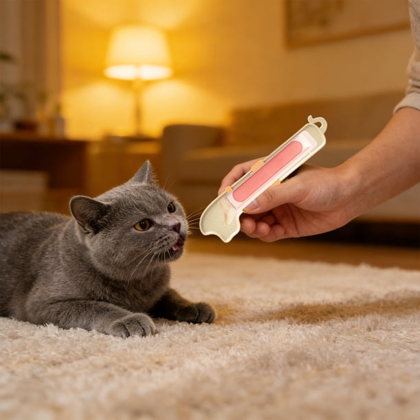 Dispensador de premios para gatos, comedero con cuchara, exprimidor de puré de comida, plástico de grado alimentario, pistón de varilla de empuje, verde/amarillo/gris, 9 pulgadas, uso en casa y viajes