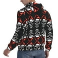 thumbnail image 6 of Honeii Skull santa hat Pattern Mens Hoodies Men's Loose Sleeve Sweatshirt,Pullover Hooded Sweatshirt for Men,Essentials Hoodie-XX-Large, 6 of 7