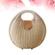 thumbnail image 2 of Bolso de ratán con forma de concha de paja, moderno y elegante, para mujer (beige), 2 of 6