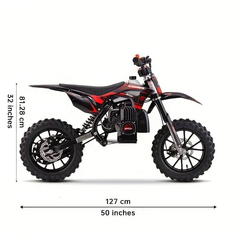 SAY YEAH 50cc Dirt Bike,Gas Dirt Bike for Ages 10+,with 15" Off-Road Tires & Chromoly Frame,50*32*23in,Blue