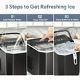thumbnail image 4 of Portable 35 Pound Golden Nugget Ice Machine And 26 Pound Bullet Ice Machine | Soft Chew Ice Crusher, Automatic Cleaning, One Click Operation for Home/kitchen/camping/RV with Basket And Spoon, 4 of 9