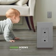 thumbnail image 4 of Enerlites 1-Gang Standard Screwless Decorator Wall Plate Child Safe Outlet, 4 of 5
