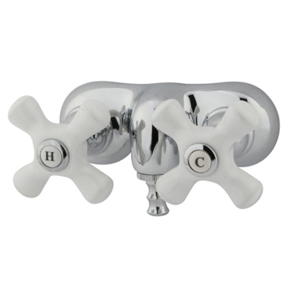 Elements Of Design Dt0421px Double Handle Wall Mounted Clawfoot Tub Filler - Chrome