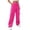 Hot Pink*, variant on Women's Pants Fashion Loose Fit Wide Leg Solid Color Sweatpants with Multiple Pockets Soft Breathable Casual Joggers Everyday Wear Lightweight Holiday Chic Trousers