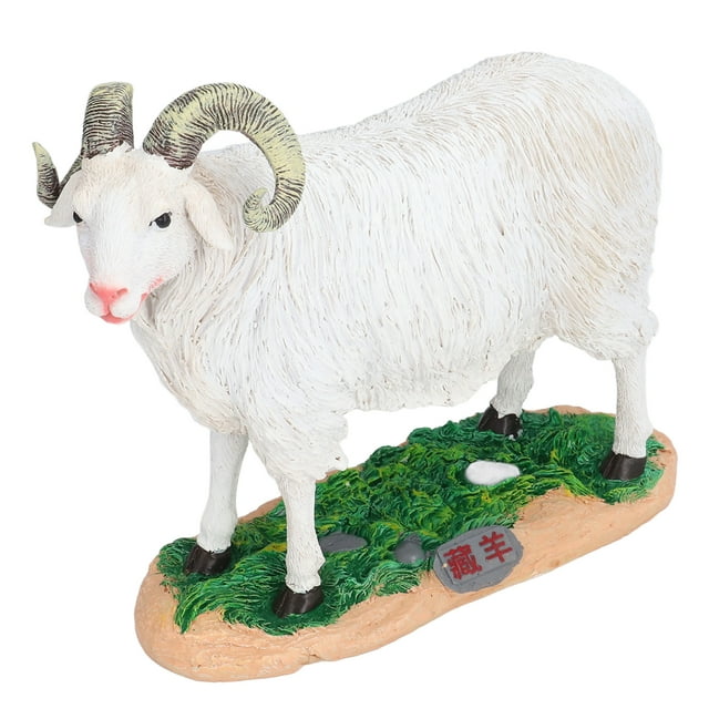 Sheep Statue, Cute Beautiful Resin Waterproof Rustic Style Durable In Use Animal Statues For Office For Home Yard For Garden