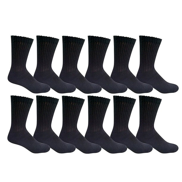 SOCKS'NBULK 12 Pairs of Excell Youth Boy Socks, Cotton Socks for Boys