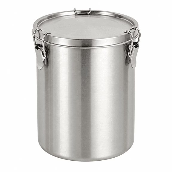 Airtight Pet Food Storage Container Stainless Steel Versatile Leakage Proof Cat Dog Food Holder Bin 2500ML, 5.9 x 6.7 inches / 15 x 17 cm