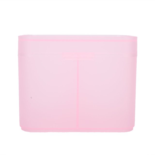 Soporte organizador de maquillaje, 2 rejillas, caja de almacenamiento vacía para decoración de uñas, removedor de esmalte de uñas, organizador para almohadilla a medida para la perfección