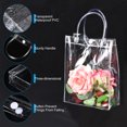 thumbnail image 3 of Uxcell 25 Pack Clear Gift Bags, 6.3" x 5.9" x 2.8" Reusable Mini Gift Wrap Tote Bag, 3 of 6
