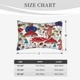 thumbnail image 6 of Bingfone Colorful Mushrooms (2) Standard Size Pillowcase, Long Staple Pure Cotton Envelope Closure Pillow Cover,14"X20", 6 of 9
