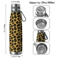thumbnail image 3 of Leopard Print 29oz Stainless Steel Insulated Thermos with Tea Filter, 360° Printed Travel Bottle, Leakproof BPA-Free Flask with Anti-Slip Base, 304 Inner & 201 Outer, Vacuum Cup, 3 of 6