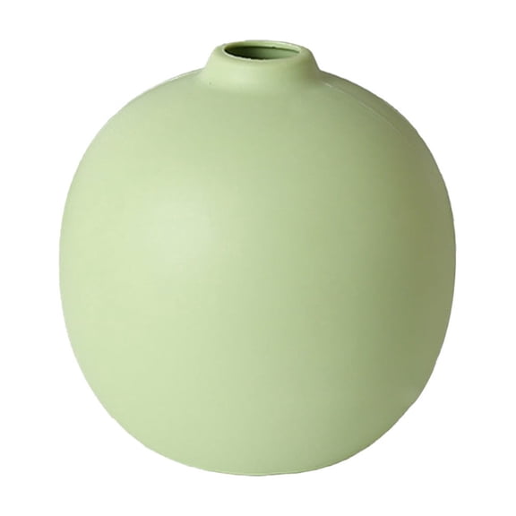 Plastic Vases for Centerpieces Round Faux Ceramic Vase Planter Modern Decor for Tabletop Shelf Plastic Centerpiece