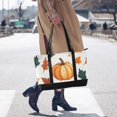 thumbnail image 4 of FORMRS Canvas Laptop Tote Bag for Women with 15.6" Computer Compartments Shoulder Handbag, Pumpkins Pattern, 4 of 7