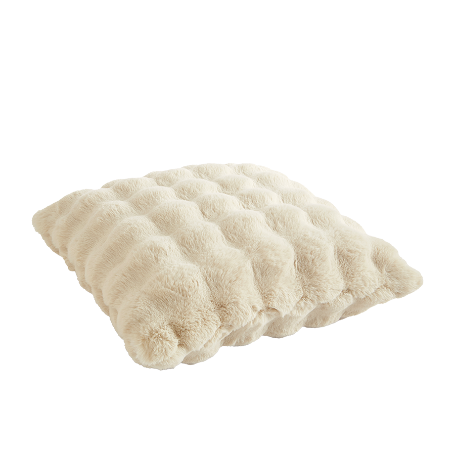 Better Homes & Gardens Bubble Fur Throw Pillow, 22x22, Beige photo 8
