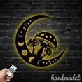thumbnail image 4 of Handmadetneonsign Moon Mushroom Metal Wall Art Light, Mushroom Metal Sign Wall Decor, Moon Metal Decor, 4 of 5