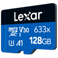 thumbnail image 2 of Tarjeta microSDXC UHS-I de Alto Rendimiento 633x Lexar® Serie AZUL 128GB, 2 of 4