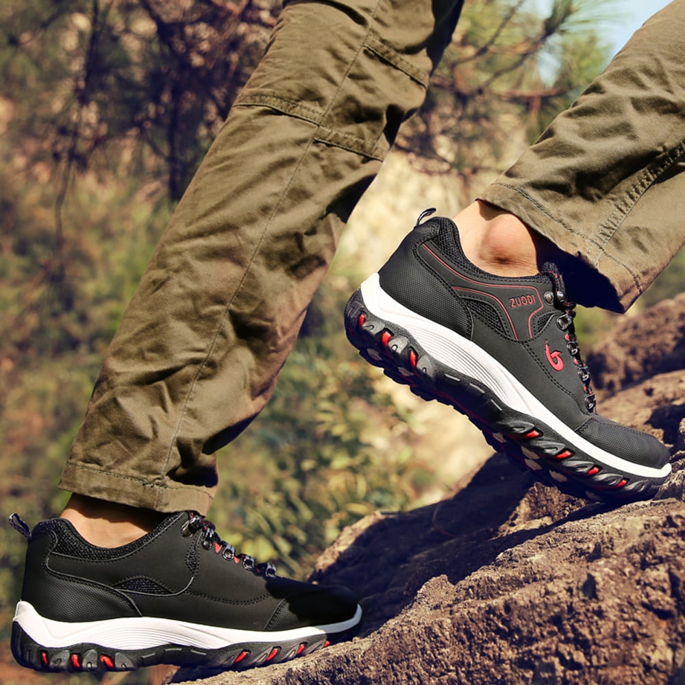 RIBONGZ Men Hiking Shoes Waterproof Non-slip Sport Shoes Casual Running Camping Shoes Outdoor Sneakers for Men Size