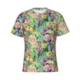 thumbnail image 4 of Vsdgher Watercolor Blooming Cactus Print Men's Dry Fit Mesh Athletic Shirts Moisture Wicking Tennis T-Shirt Tops, 4 of 9