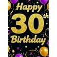 thumbnail image 4 of Glamorous Glittery Happy 30th Birthday Banner with Balloons and Confetti Background Party Decoration Photography Props Birthday Party Decor, 4 of 7