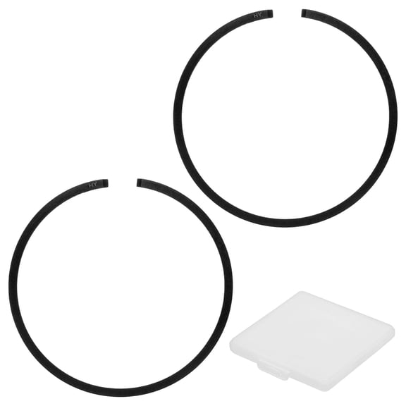 Uxcell 2-Pack Engine Piston Rings Kit, 49mm x 1.5mm Thick Ductile Iron Piston Ring Set Standard Replacement for Small Engines/Motors/Machinery [Black]