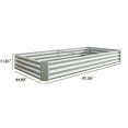 thumbnail image 7 of 91.34*44.69*11.81 Modern Raised Garden Beds Outdoor with Open Base Design, Rectangle Galvanized Metal Planter Boxes Outdoor for Plants, Vegetables, and Flowers, Silver, 7 of 7