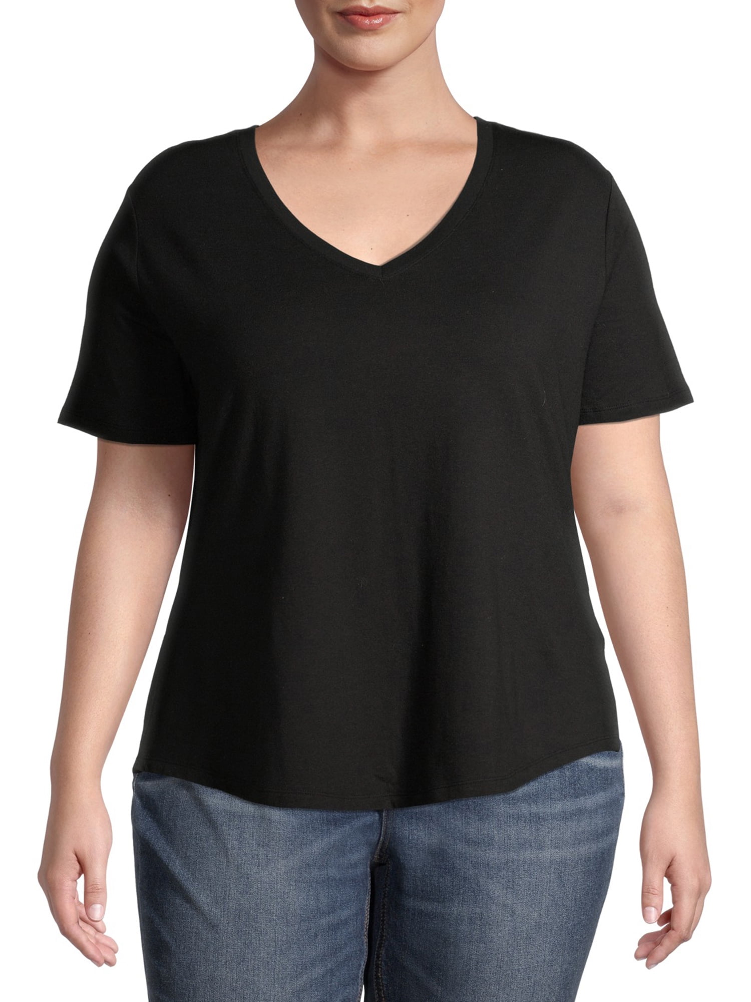 Walmart terra and sky v neck t shirts Clearance