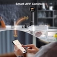 thumbnail image 3 of KitchenBoss WiFi Sous Vide Cookers, 1100 Watts Sous Vide Cooker, Thermal Immersion Circulator with Recipe, LCD Display (Black), 3 of 8