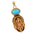 thumbnail image 4 of Colgante Vajra Lama Budista Tibetano Antiguo Giratorio Vajra Pestle Amuleto Colgante De Latón Latón Magideal Colgante Vajra, 4 of 7