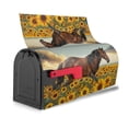 thumbnail image 4 of PHELIKA Horse Sunflowers 07 Magnetic Mailbox Covers Post Letter Box Cover Standard Size 25.5"H x 21"W, 4 of 8